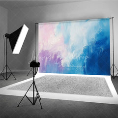 Lofaris Abstract Textured Pink Purple and Blue Photography Backdrop Artistic Pastel Brushstroke Design for Studio