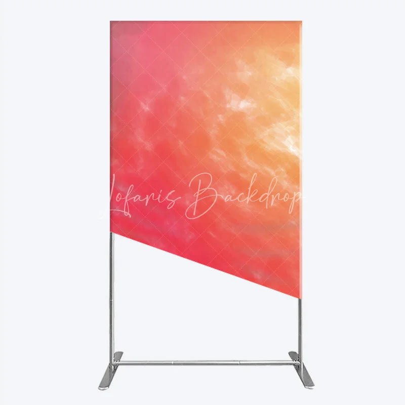 Lofaris Abstract Watercolor Gradient Rectangle Backdrop Red and Orange Sunset Style Birthday Party Photo Background