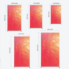 Lofaris Abstract Watercolor Gradient Rectangle Backdrop Red and Orange Sunset Style Birthday Party Photo Background
