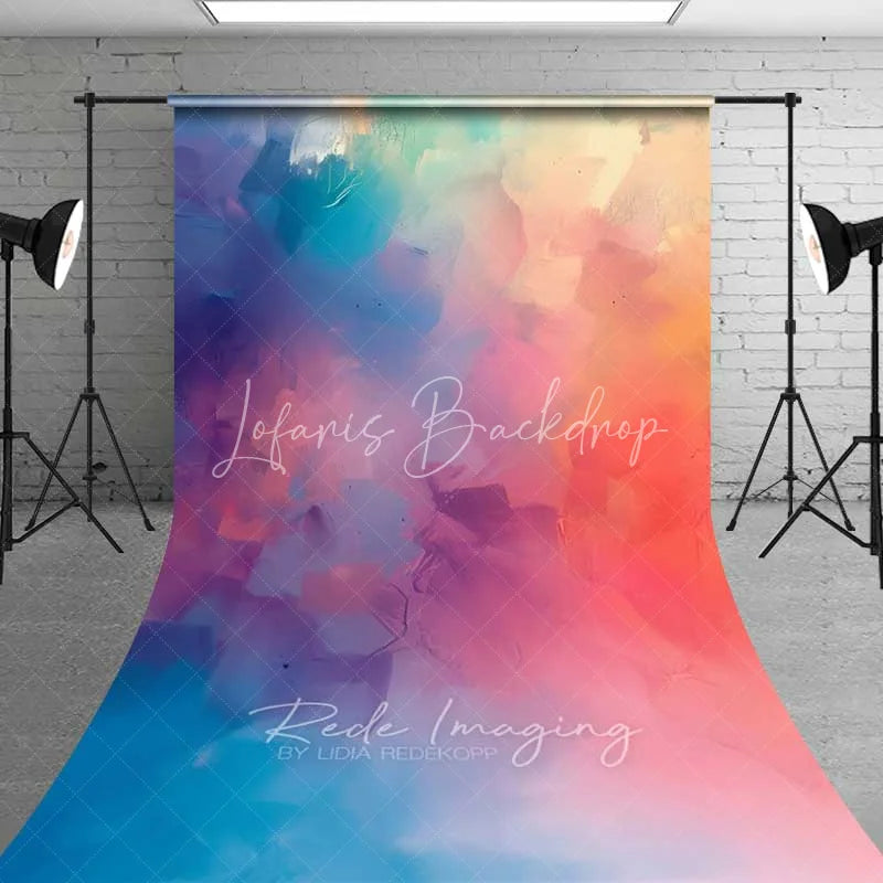 Lofaris Abstract Watercolor Gradient Sweep Photo Backdrop Soft Pastel Color Blur Background Art Studio Texture Floor Prop