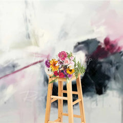 Lofaris Abstract White Grey and Pink Oil Painting Texture Backdrop Artistic Grunge Portrait Photography Background