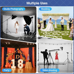 Lofaris Adjustable 20x10ft Backdrop Stand Kit Pipe Frame for Room Set Stable Studio and Event