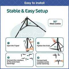 Lofaris Adjustable 20x10ft Backdrop Stand Kit Pipe Frame for Room Set Stable Studio and Event