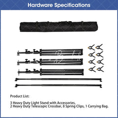 Lofaris Adjustable 20x10ft Backdrop Stand Kit Pipe Frame for Room Set Stable Studio and Event