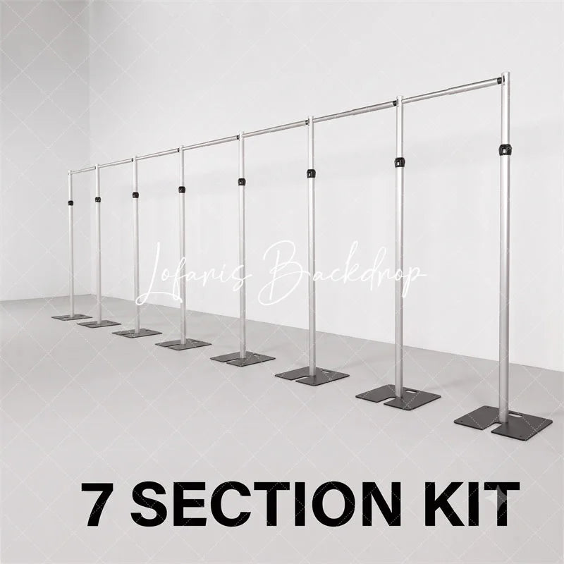 Lofaris Adjustable 70x10ft Pipe and Drape Stand Sturdy Metal Backdrop Frame for Events