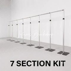 Lofaris Adjustable 70x10ft Pipe and Drape Stand Sturdy Metal Backdrop Frame for Events
