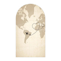 Lofaris Adventure Theme Baby Shower Arch Cover Hot Air Balloon Airplane Backdrop Travel Themed Nursery Decor for Boys