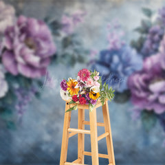 Lofaris Aesthetic Elegant Painting Purple Floral Backdrop