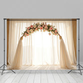 Lofaris Airy Arch Floral Boho Curtain Wedding Photo Backdrop
