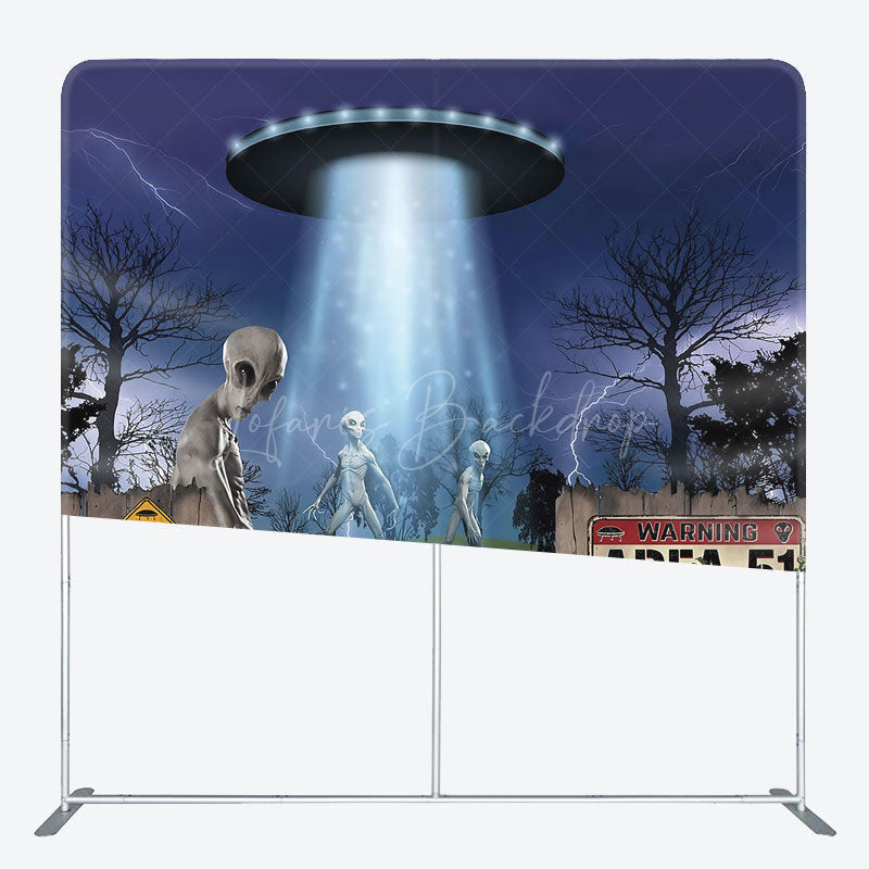 Lofaris Alien Forest Halloween Night Square Tension Backdrop