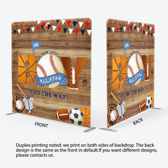 Lofaris All Star Wooden Baby Shower Square Tension Backdrop