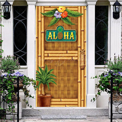 Lofaris Aloha Ttropical Wooden Birthday Party Door Cover