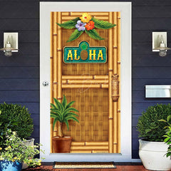 Lofaris Aloha Ttropical Wooden Birthday Party Door Cover