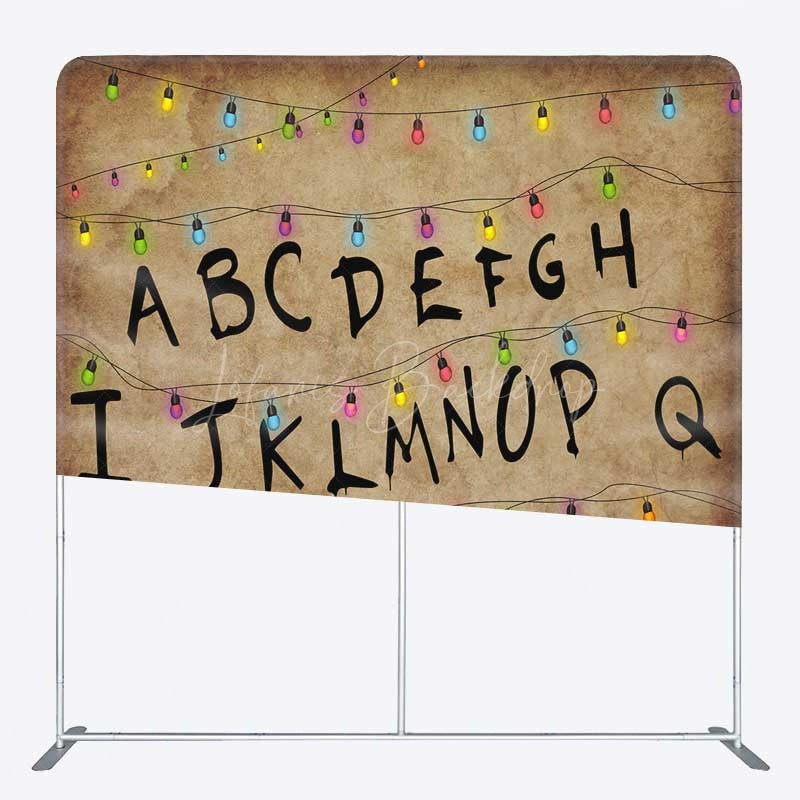 Lofaris Alphabet Lights Retro Double Side Tension Backdrop