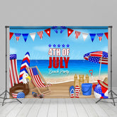 Lofaris American Eagle Flag Beach July 4th Holiday Backdrop
