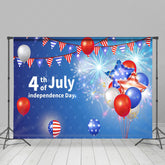 Lofaris American Flag Balloon Star July 4th Holiday Backdrop