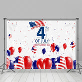 Lofaris American Flag Balloons Independence Day Backdrop