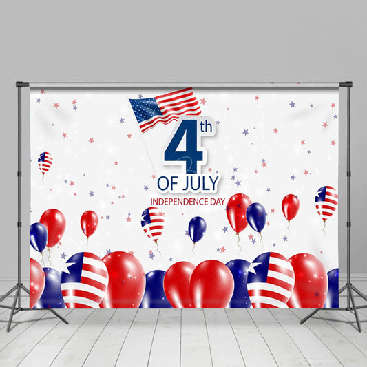 Lofaris American Flag Balloons Independence Day Backdrop