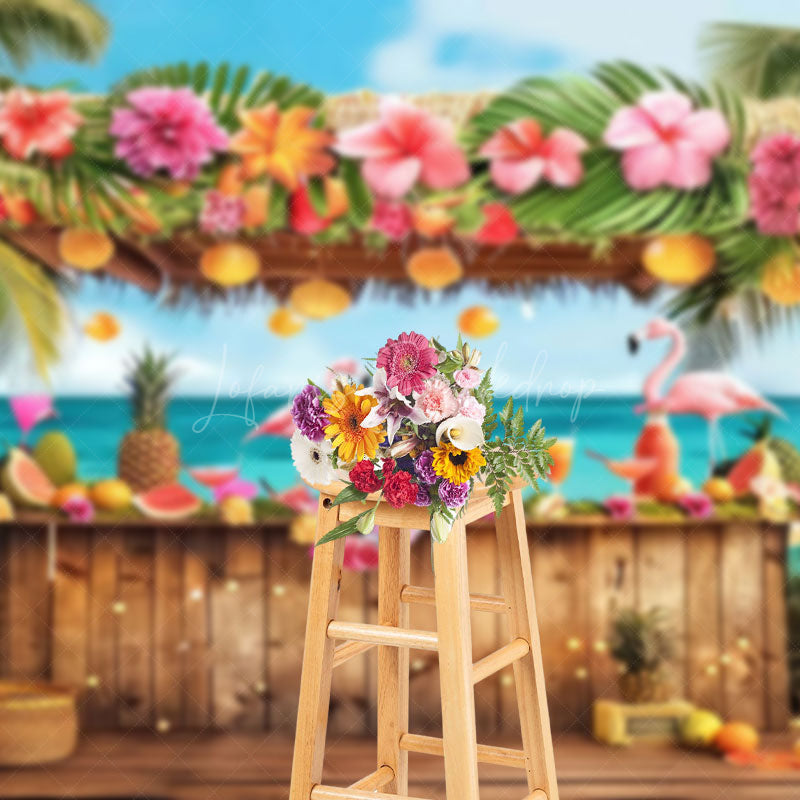 Lofaris Anchorage Bar Flamingo Hawaii Summer Vibe Backdrop