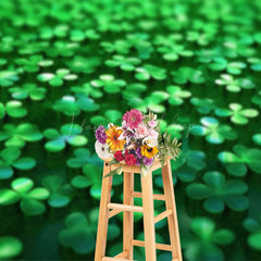 Lofaris Animated 3D Style Clover St Patrick Holiday Backdrop