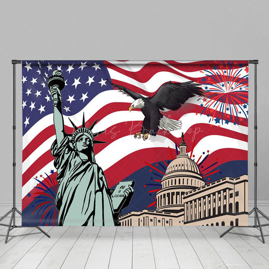 Lofaris Animation Effects Independence Day Photo Backdrop