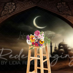 Lofaris Arabian Night Moon Castle Architecture Photo Backdrop