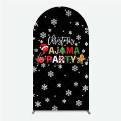 Lofaris Arch Backdrop Christmas Pajama Party Winter Gingerbread Man Cocoa Snowflake Cover