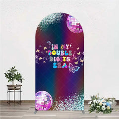 Lofaris Arch Backdrop In My Double Digits Era Groovy Disco Ball Butterfly Birthday Cover