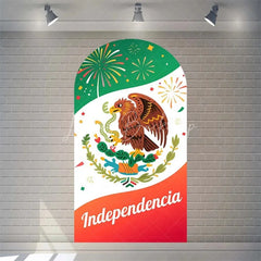 Lofaris Arch Backdrop Viva Mexico Flag Independence Day Cover Mexican Fiesta Eagle Emblem Chiara Wall Background Party Decor