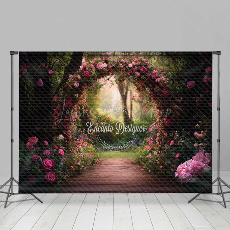 Lofaris Arch Floral Green Plant Natural Scenery Backdrop
