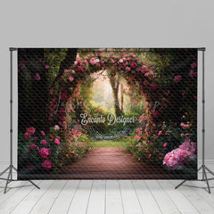 Lofaris Arch Floral Green Plant Natural Scenery Backdrop