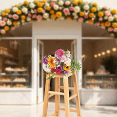 Lofaris Arch Garland Floral Candyland Shop Spring Backdrop