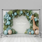 Lofaris Arch Monstera Balloons Giraffe Cake Smash Backdrop
