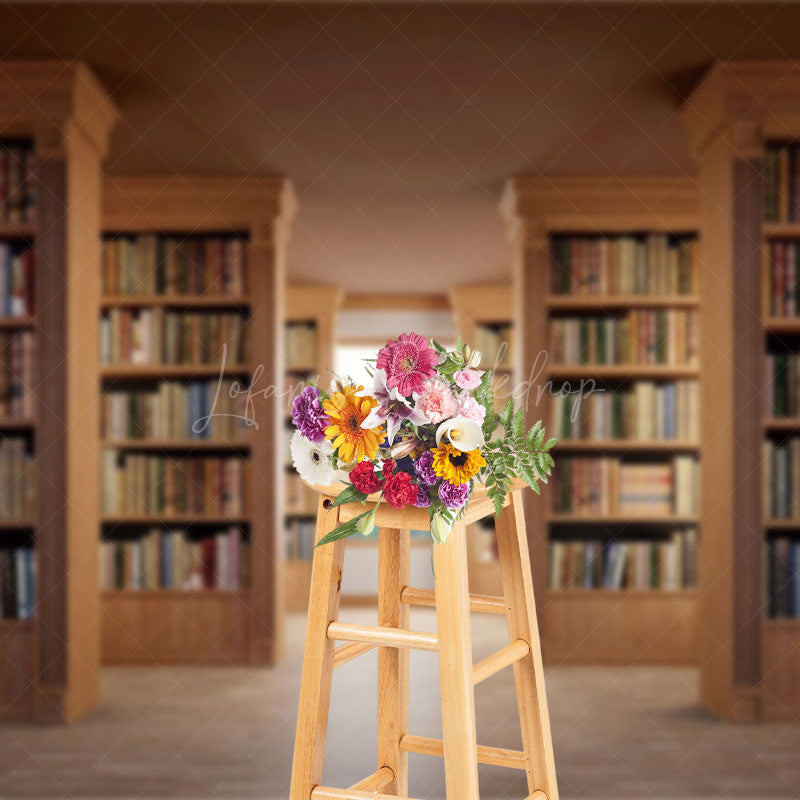 Lofaris Arrange Neatly On The Bookshelf Photography Backdrop
