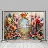 Lofaris Artist Floral Arch Wonderland Valentines Day Backdrop