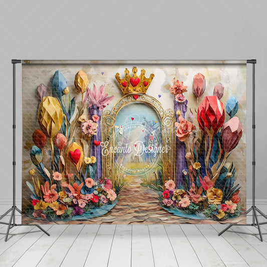 Lofaris Artist Floral Arch Wonderland Valentines Day Backdrop