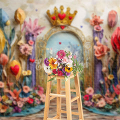 Lofaris Artist Floral Arch Wonderland Valentines Day Backdrop