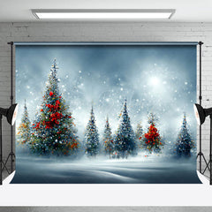 Lofaris Artistic Christmas Vibe Forest Pine Trees Backdrop
