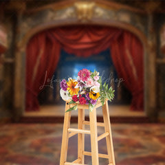 Lofaris Auditorium Stage Curtain Old Style Photo Backdrop