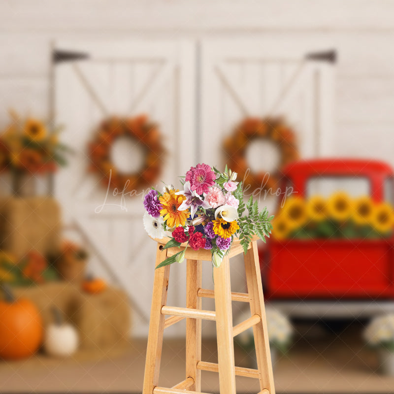 Lofaris Autumn Barn Boho Wooden Door Sweet Wedding Backdrop
