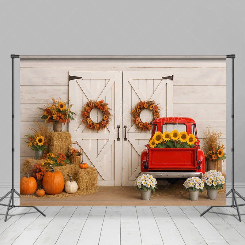 Lofaris Autumn Barn Boho Wooden Door Sweet Wedding Backdrop