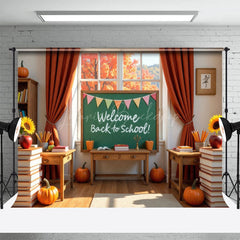 Lofaris Autumn Chalkboard Welcome Back To School Backdrop