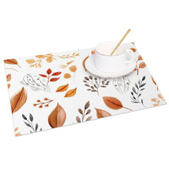 Lofaris Autumn Fallen Leaves Fine Art Set of 4 Placemats