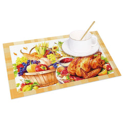 Lofaris Autumn Harvest Sunflower Set of 4 Placemats Yellow Floral Decor for Rustic Farmhouse Thanksgiving Table