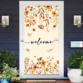 Lofaris Autumn Maple Leaves Welcome Thanksgiving Door Cover