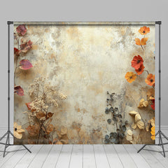 Lofaris Autumn Oil Painting Floral Wood Room Set Backdrop