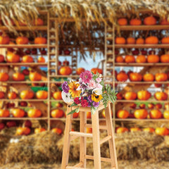 Lofaris Autumn Pumpkin Farm Harvest Photography Backdrop