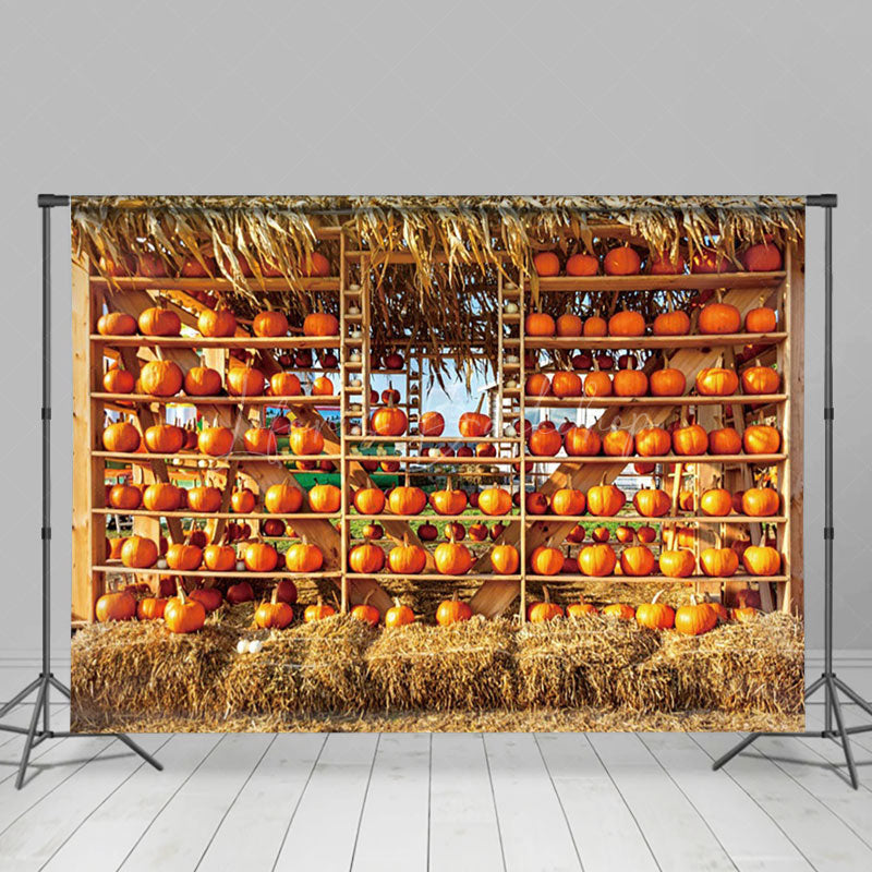 Lofaris Autumn Pumpkin Farm Harvest Photography Backdrop