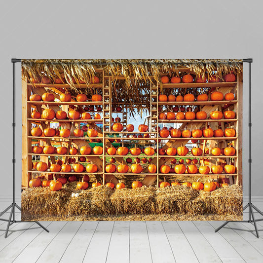 Lofaris Autumn Pumpkin Farm Harvest Photography Backdrop
