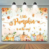 Lofaris Autumn Pumpkin Floral Harvest Baby Shower Backdrop